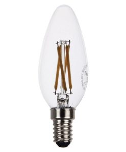 BOMBILLA LED VELA FILAMENTO E14 4W 470LM 2700K
