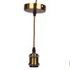 PORTALAMPARAS (cable+rosetón)  ORO E27 100X10CM