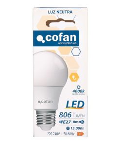 BOMBILLA LED CLASSIC E27 8 W 806 LM 4000 K