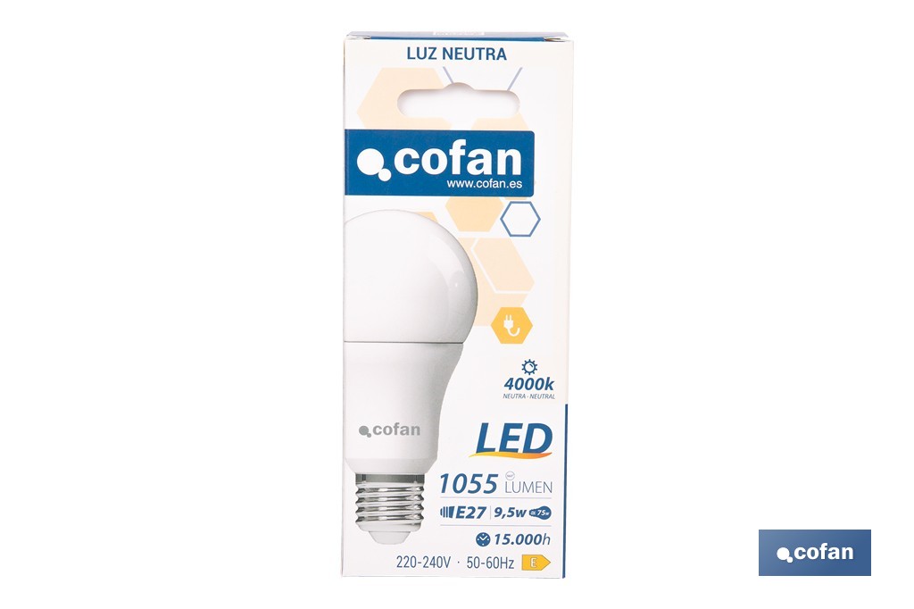 BOMBILLA LED CLASSIC E27 9.5 W 1055 LM 4000 K 4 BOMBILLA LED CLASSIC E27 9.5 W 1055 LM 4000 K - Imagen 4