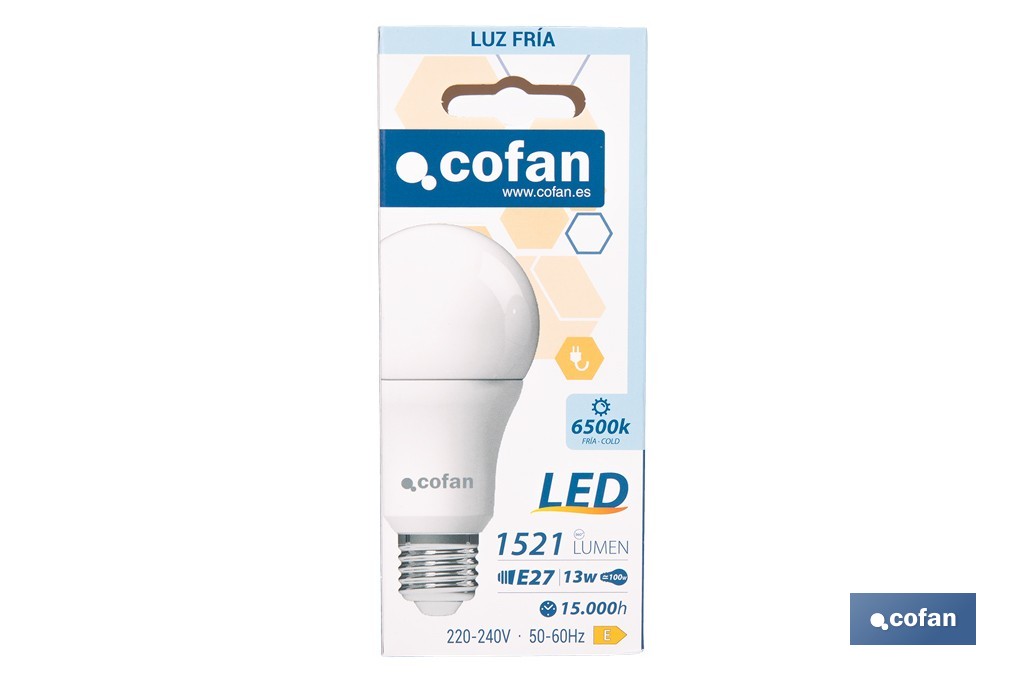 BOMBILLA LED CLASSIC E27 13 W 1521 LM 6500 K 4 BOMBILLA LED CLASSIC E27 13 W 1521 LM 6500 K - Imagen 4