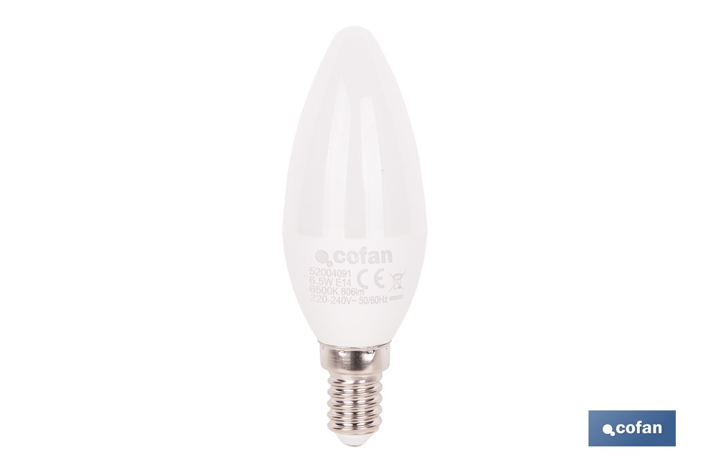BOMBILLA LED VELA 6.5 W E14 806 LM 6500 K 1 BOMBILLA LED VELA 6.5 W E14 806 LM 6500 K