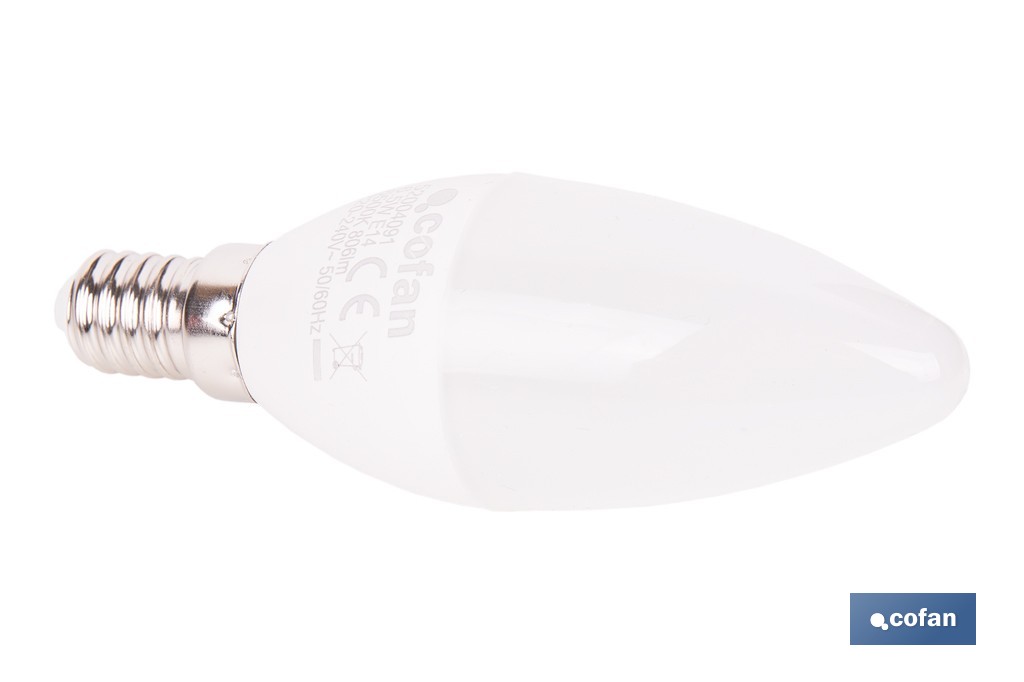 BOMBILLA LED VELA 6.5 W E14 806 LM 6500 K 2 BOMBILLA LED VELA 6.5 W E14 806 LM 6500 K - Imagen 2
