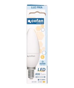 BOMBILLA LED VELA 6.5 W E14 806 LM 6500 K 7 BOMBILLA LED VELA 6.5 W E14 806 LM 6500 K
