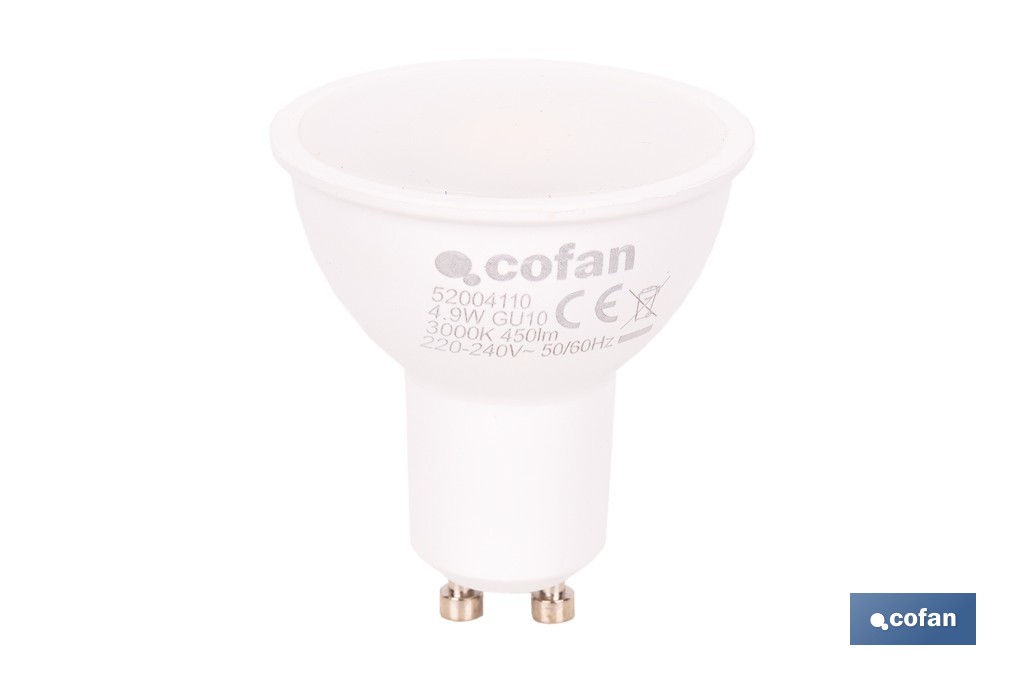 BOMBILLA LED GU10 4.9 W 450 LM 3000 K 1 BOMBILLA LED GU10 4.9 W 450 LM 3000 K