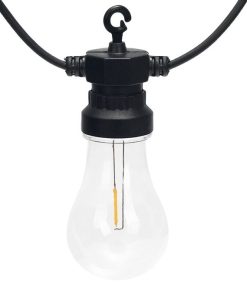 Alternative view of GUIRNALDA DE BOMBILLAS LED 10 UDS. CON PANEL SOLAR A19 3,7 V 1,2 Ah IP44 2700 K 4,5 + 3 M