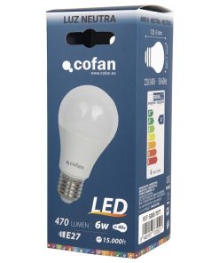 BOMBILLA LED 6W CLASIC 240º 470LM 4000K 5 BOMBILLA LED 6W CLASIC 240º 470LM 4000K