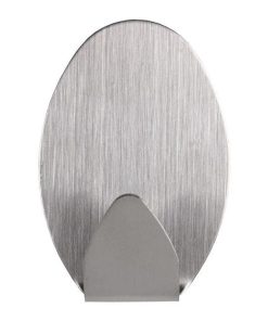 2 UDS COLGADOR AUTOADH. OVAL INOX GRANDE - Imagen 2