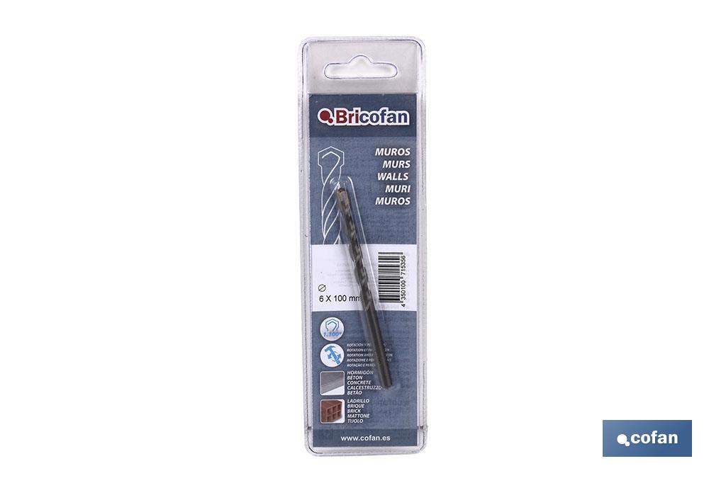 BL 1 UDS BROCA MUROS BRICOFAN 9 X 120 mm 1 BL 1 UDS BROCA MUROS BRICOFAN 9 X 120 mm