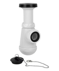 SIFÓN BOTELLA CON SALIDA Ø32-40 Y VÁLVULA LAVABO BIDÉ 1 1/2 x 70