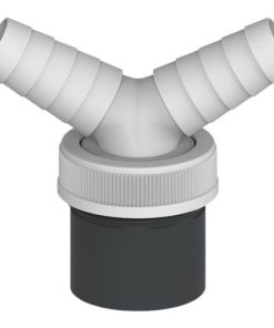 CONEXIÓN PVC Ø40 MM CON DOBLE TOMA AUXILIAR PARA ELECTRODOMÉSTICOS