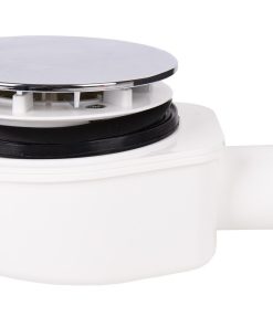 VÁLVULA SIFÓNICA DUCHA EXTRAPLANA CON SALIDA Ø32-40 MM Ø143 MM CON EMBELLECEDOR