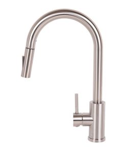 GRIFO DE COCINA DE ACERO INOX. CON MANGUERA EXTENSIBLE Y 2 FUNCIONES 400 X 220 X 54 MM