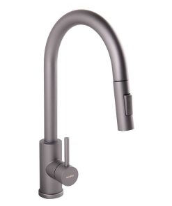 Alternative view of GRIFO DE COCINA ANTRACITA DE ACERO INOX. CON MANGUERA EXTENSIBLE Y 2 FUNCIONES 400 X 220 X 54 MM
