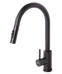 Alternative view of GRIFO DE COCINA DE ACERO NEGRO CON MANGUERA EXTENSIBLE Y 2 FUNCIONES 390 X 250 X 54 MM