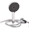 KIT DE DUCHA REDONDA CROMADO CON 3 FUNCIONES 125 X 280 MM 5 KIT DE DUCHA REDONDA CROMADO CON 3 FUNCIONES 125 X 280 MM