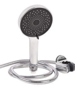 KIT DE DUCHA REDONDA CROMADO CON 3 FUNCIONES 125 X 280 MM
