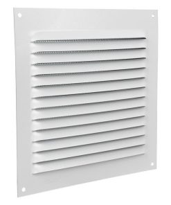REJILLA DE VENTILACIÓN ALUMINIO BLANCO CON MOSQUITERA 15 X 15 CM