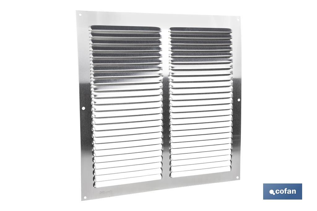 REJILLA DE VENTILACIÓN ALUMINIO CON MOSQUITERA 30 X 30 CM 1 REJILLA DE VENTILACIÓN ALUMINIO CON MOSQUITERA 30 X 30 CM