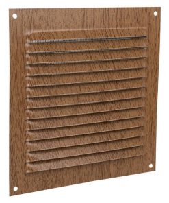 REJILLA DE VENTILACIÓN ALUMINIO MADERA CON MOSQUITERA 15 X 15 CM venta unitaria