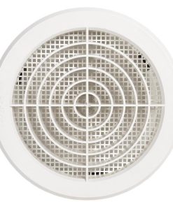 REJILLA DE VENTILACIÓN ABS BLANCO PARA EMPOTRAR A TUBO CON CLIP Ø12-14 CM