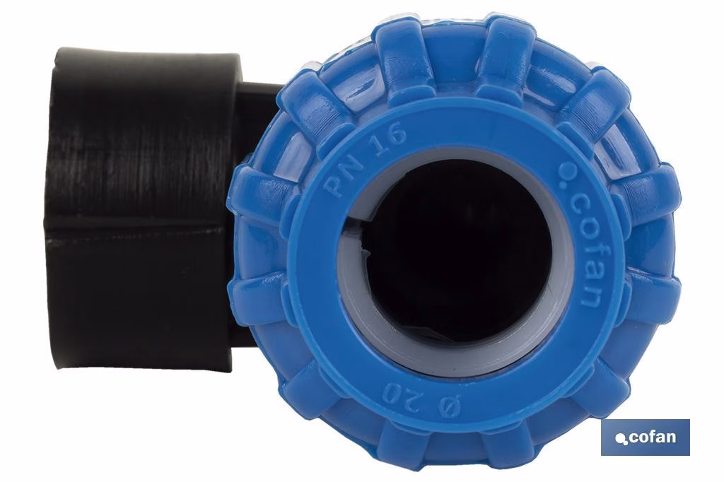 CODO 90° ROSCA HEMBRA PP PN16 40 X 1 1/4 - Imagen 3