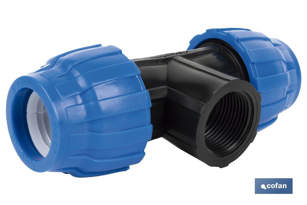 TE 90° ROSCA HEMBRA PP PN16 32 X 1 X 32 4 TE 90° ROSCA HEMBRA PP PN16 32 X 1 X 32 - Imagen 4