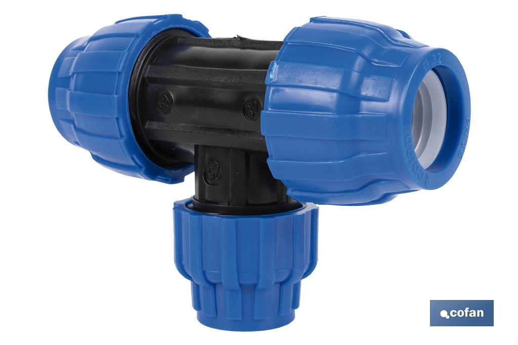 TE 90° REDUCIDA PP PN16 90 X 75 X 90 2 TE 90° REDUCIDA PP PN16 90 X 75 X 90 - Imagen 2