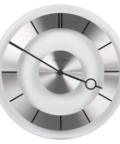 RELOJ DE PARED Ø31CM CRISTAL/ALUM MODELO LECCO