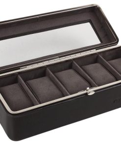 Alternative view of CAJA GUARDA RELOJES 5 UDS PIEL NEGRA
