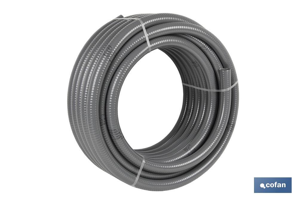 ROLLO DE TUBERÍA HIDRO GRIS CERTIFICADA Ø32 MM 25 M 1 ROLLO DE TUBERÍA HIDRO GRIS CERTIFICADA Ø32 MM 25 M