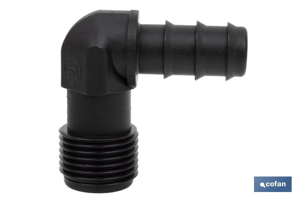 CONEXIÓN EN CODO 90º R.MACHO Ø16MM-3/4 Venta unitaria 1 CONEXIÓN EN CODO 90º R.MACHO Ø16MM-3/4 Venta unitaria