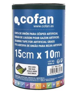 CINTA DE UNIÓN PARA CÉSPED ARTIFICIAL UNA CARA 15 CM X 10 M VERDE