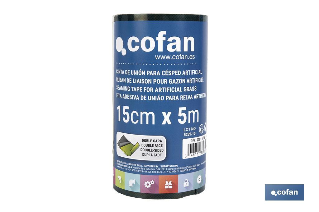 CINTA DE UNIÓN PARA CÉSPED ARTIFICIAL DOBLE CARA 15 CM X 5 M VERDE 1 CINTA DE UNIÓN PARA CÉSPED ARTIFICIAL DOBLE CARA 15 CM X 5 M VERDE