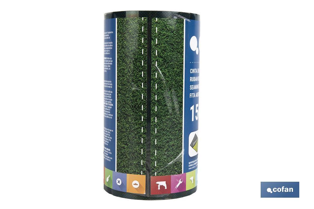 CINTA DE UNIÓN PARA CÉSPED ARTIFICIAL DOBLE CARA 15 CM X 5 M VERDE 2 CINTA DE UNIÓN PARA CÉSPED ARTIFICIAL DOBLE CARA 15 CM X 5 M VERDE - Imagen 2