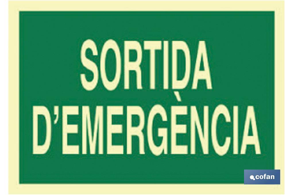SEÑAL LUMINISCENTE 297X210MM. 1 SEÑAL LUMINISCENTE 297X210MM.
