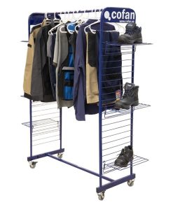 EXPOSITOR C/RUEDAS PARA ROPA Y CALZADO