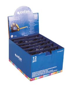 EXPOSITOR DE FLEXÓMETROS MAGNÉTICOS 19 MM X 5 M 12 UDS. 6 EXPOSITOR DE FLEXÓMETROS MAGNÉTICOS 19 MM X 5 M 12 UDS.