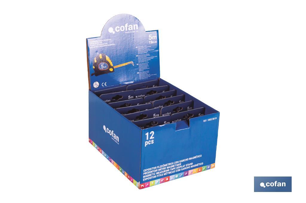 EXPOSITOR DE FLEXÓMETROS MAGNÉTICOS 19 MM X 5 M 12 UDS. 3 EXPOSITOR DE FLEXÓMETROS MAGNÉTICOS 19 MM X 5 M 12 UDS. - Imagen 3