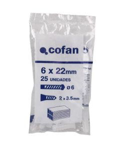 BOLSA 25 UDS TACO DE PLÁSTICO 12 MM VENTA UNITARIA