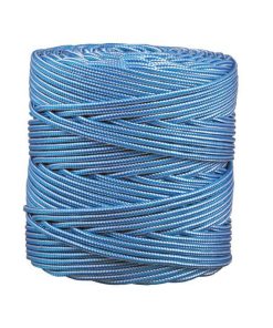 BOBINA CORDON TRENZADO POLI 5 MM 200 MTS BCO/AZUL