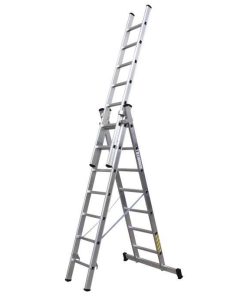 ESCALERA ALUMINIO TRIPLE 7 PELDAÑOS 2,00 + 2,00 + 2,00 M