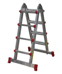 ESCALERA ALUMINIO MULTIPOSICIÓN 4 x 4 PELDAÑOS Y 3,83 M