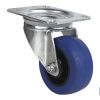 RUEDA GOMA AZUL PLACA Ø80X35MM