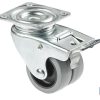 RUEDA DOBLE POLIPROPILENO PLACA/FRENO Ø50MM