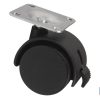 RUEDA PLASTIC Ø40MM PLACA/FRENO