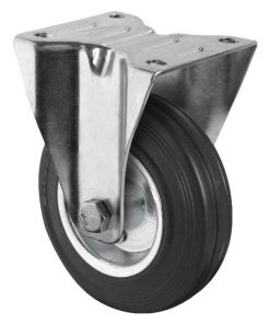 RUEDA GOMA/METAL FIJA Ø100X27MM