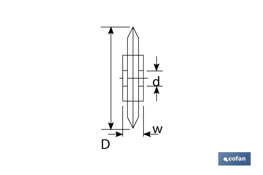 CUCHILLA RECAMBIO 19X6,2 ALU, CU, INOX 4 CUCHILLA RECAMBIO 19X6,2 ALU, CU, INOX - Imagen 4