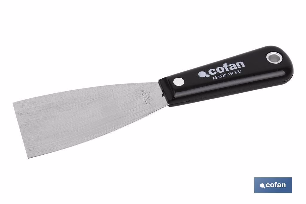 ESPATULA INOX CON MANGO ABS 150MM 1 ESPATULA INOX CON MANGO ABS 150MM