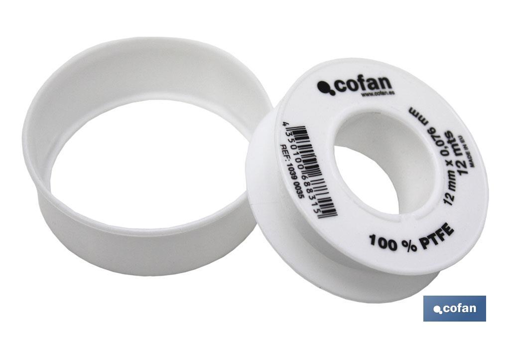 ROLLO 12 MTS CINTA PTFE DE 12mm X 0,076mm venta unitaria 2 ROLLO 12 MTS CINTA PTFE DE 12mm X 0,076mm venta unitaria - Imagen 2